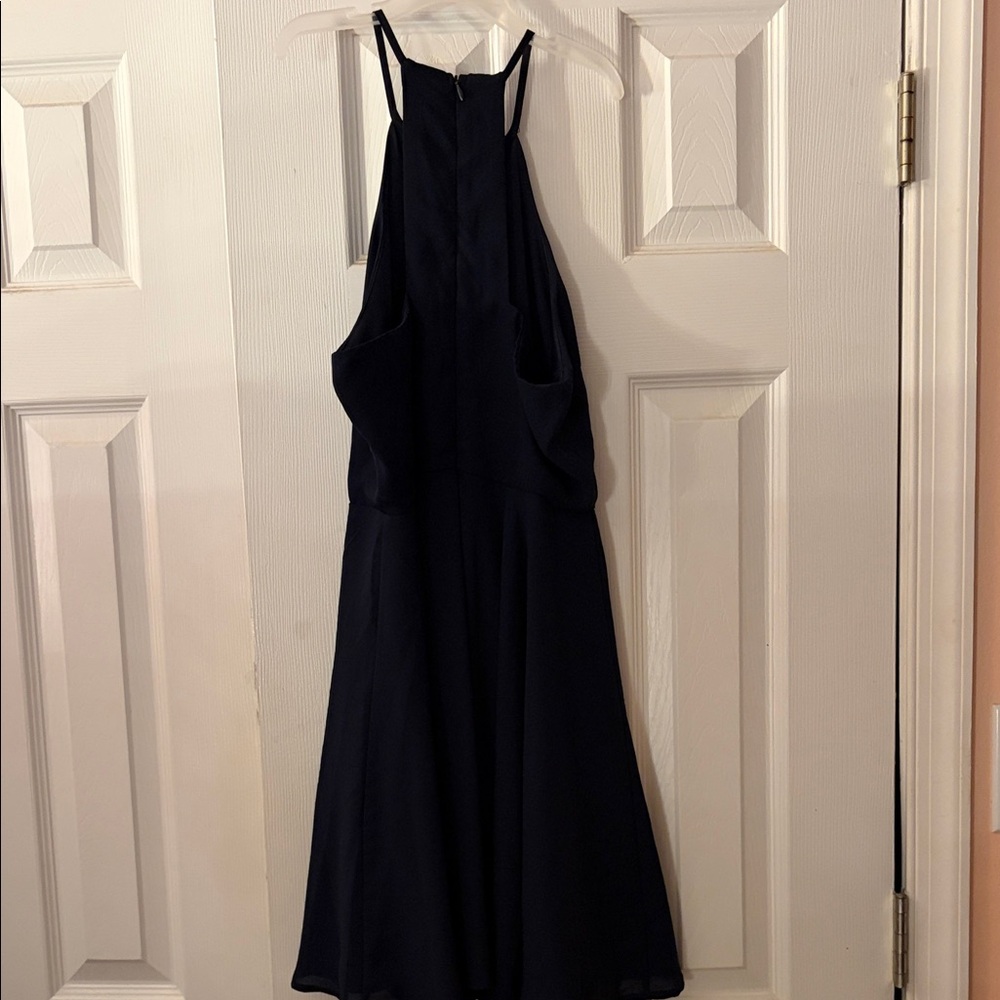 Lulu's Navy Halter Neck Dress - Picture 7 of 7